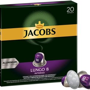 کپسول قهوه جاکوبز مدل لانگو اینتنسو 8 | Jacobs Lungo Intenso | بسته ۲۰ عددی