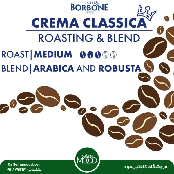 قهوه بوربون آبی 250 گرمی | Borbone Crema Classica