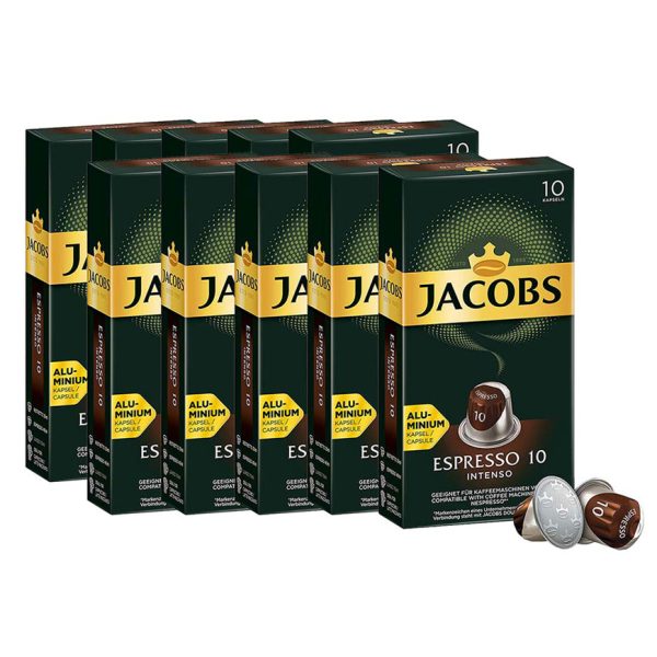 کپسول قهوه جاکوبز مدل اسپرسو اینتنسو Jacobs Espresso intenso | 10 | پک ۱۰ بسته‌ایی